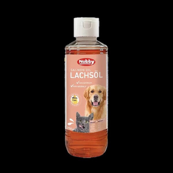 روغن ماهی سالمون سگ و گربه نوبی Nobby Salmon Oil Lachsol حجم 250 میلیلیتر