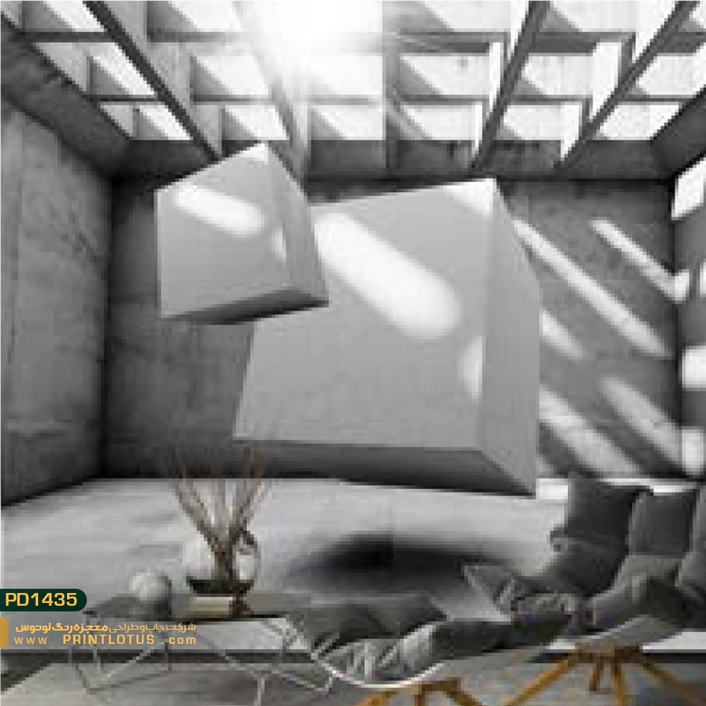 پوستر دیواری اشکال هندسی سه بعدی-کدpd1435