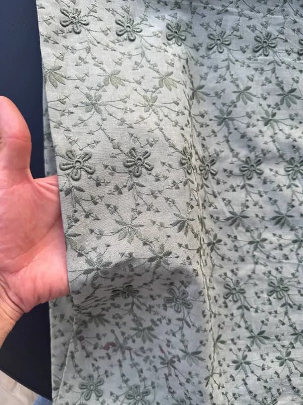 پارچه وال خاکستری گل ریز