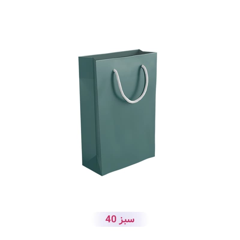 پاکت کادو با طرح ساده تک رنگ سبز (سری 40)