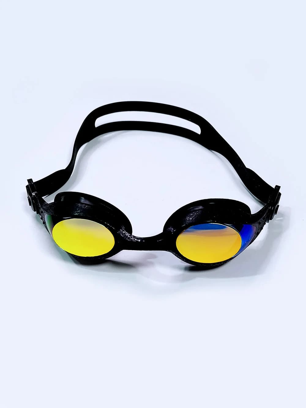 عینک استخر زنانه و مردانه جیوه ای به رنگ مشکی با شیشه طلایی اسپیدو ( Speedo ) — تصویر ۲