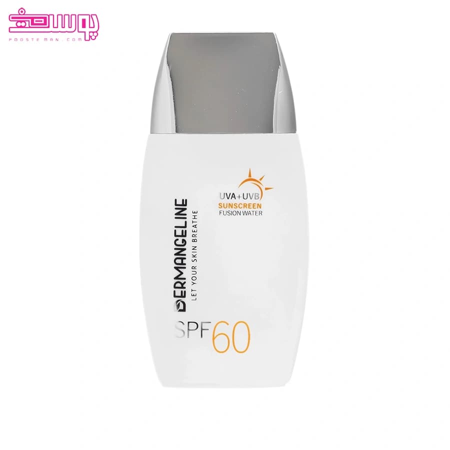 کرم ضد آفتاب فیوژن واتر پوست چرب درم انجلین SPF60 حجم 50ml