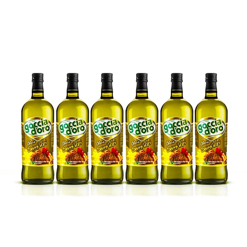 روغن خوراکی و سرخ کردنی رژیمی و بدون پالم میکس ایتالیا پکیج 6 عددی – GOCCIA DORO
