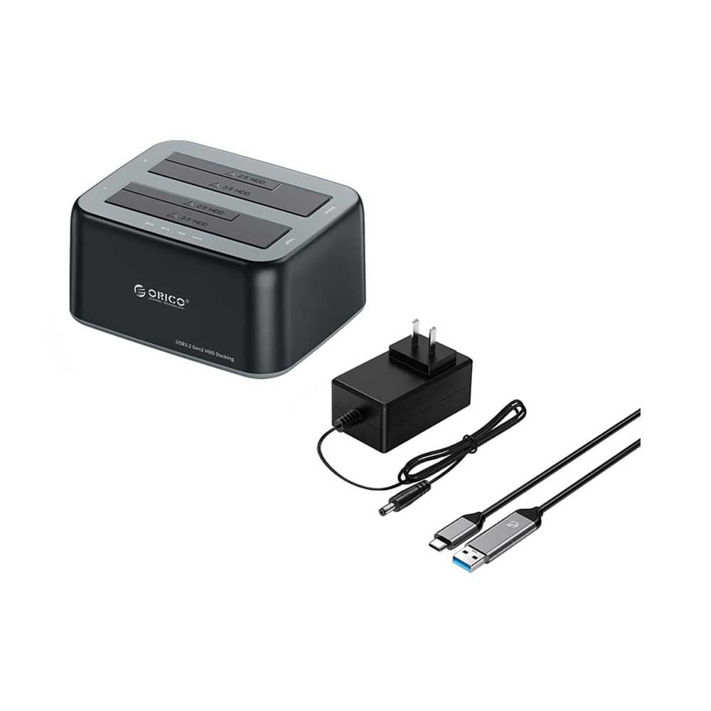 داک هارد اوریکو ORICO 6829C3-C 2.5″/3.5″ HDD/SSD Dual-bay Dock — تصویر ۳