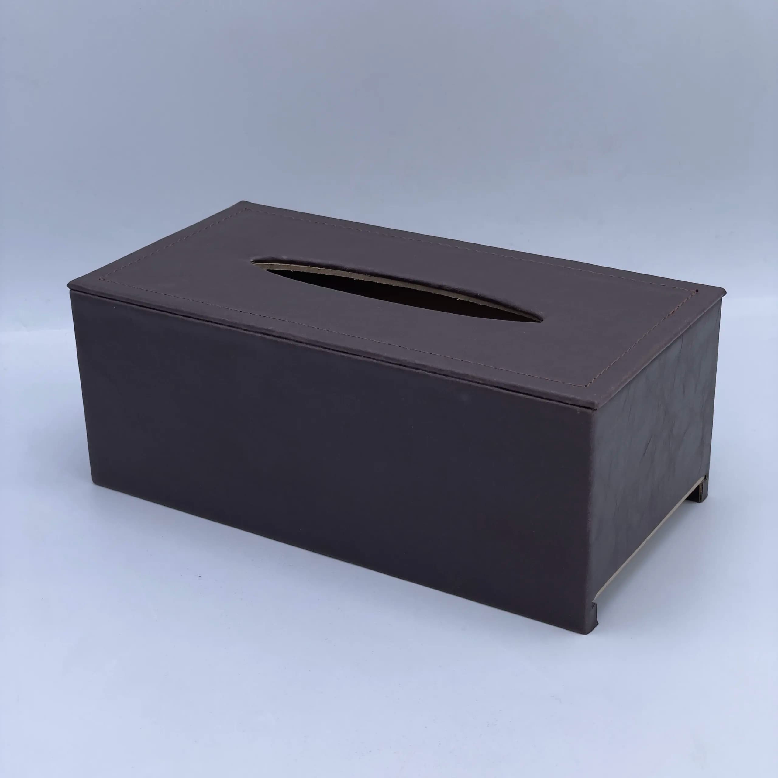 سرویس رومیزی چرمی 8 تکه باجای دستمال کاغذی – کد 408 — تصویر ۳
