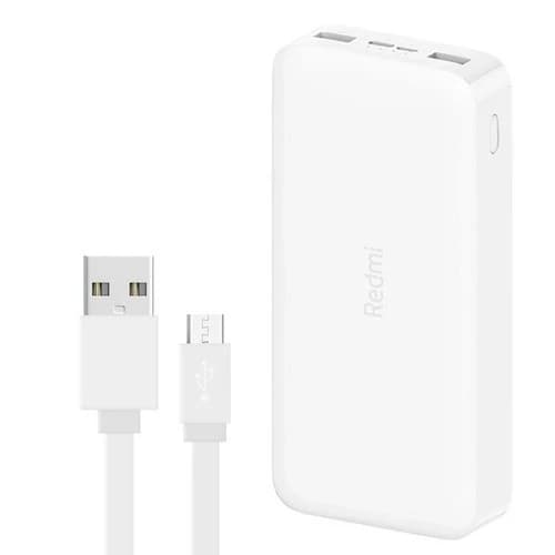پاوربانک شیائومی اصل مدل Redmi ظرفیت 20000 میلی آمپرساعت به همراه کابل تبدیل microUSB — تصویر ۲