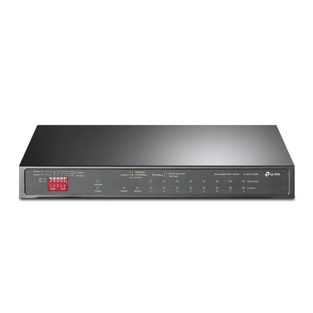 TPLINK TL-SG1210MP 10-Port Gigabit Desktop Switch with 8-Port PoE