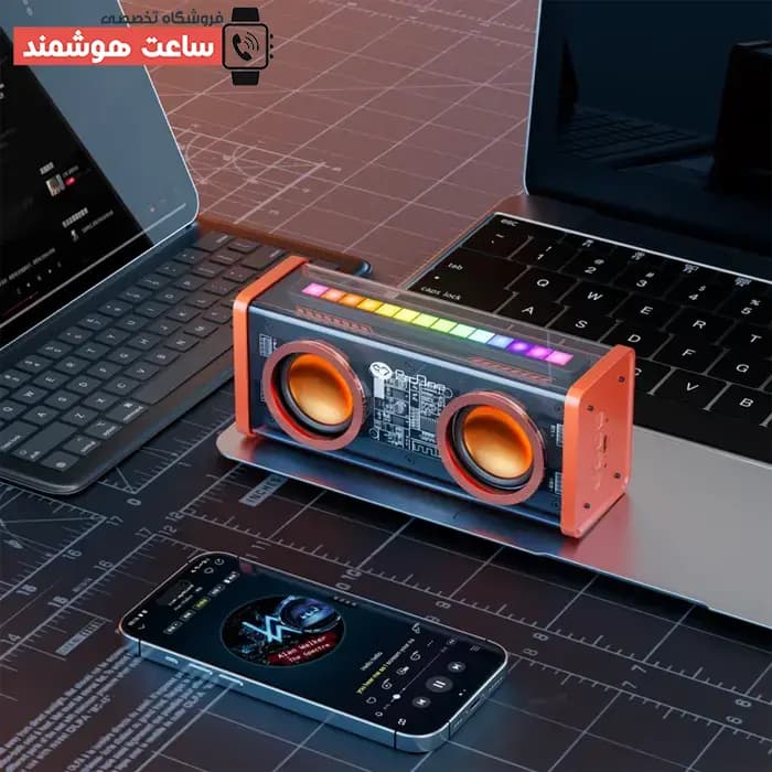 اسپیکر بلوتوثی کوچک قابل حمل شارژی پرووان Proone PSB4117 رم خور — تصویر ۹