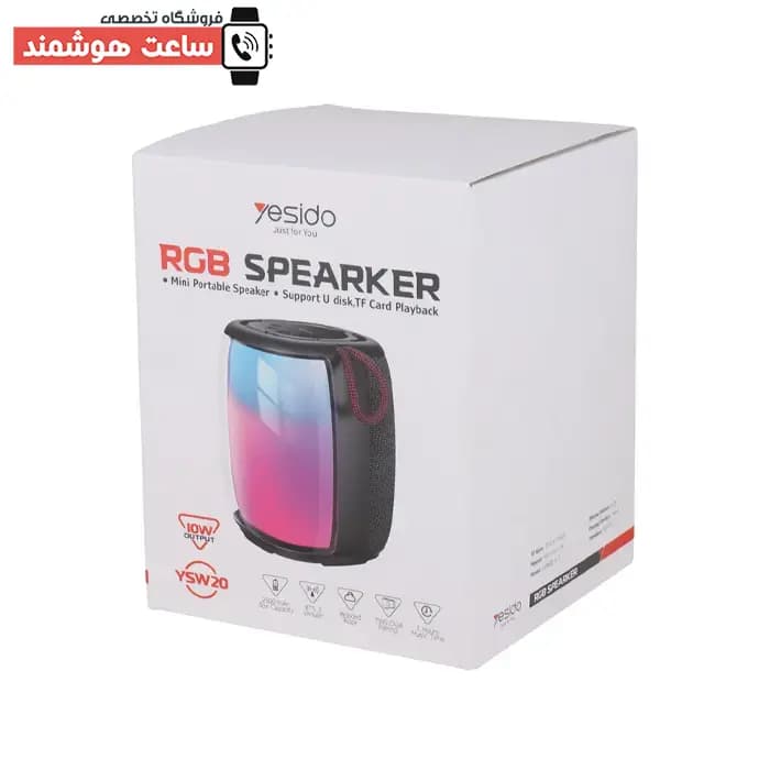 اسپیکر بلوتوثی کوچک قابل حمل شارژی یسیدو Yesido YSW20 توان 10 وات فلش و رم خور — تصویر ۸