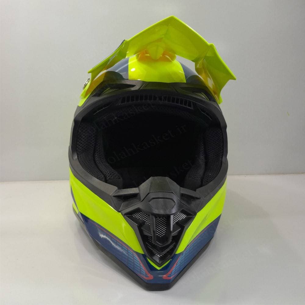 کلاه کاسکت کراسی تکنو فسفری مشکی TEKNO HS390 — تصویر ۳