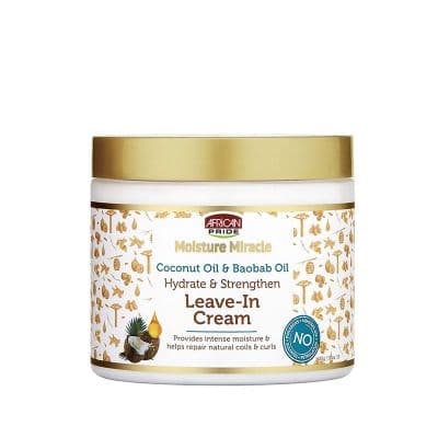 کرم مو آبرسان مویسچر میراکل لیو این کرم افریکن پراید Moisture Miracle leave in cream hydrating hair cream African pride