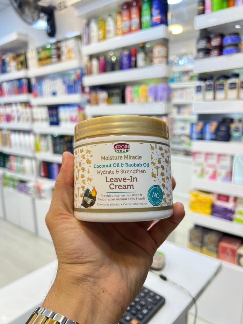 کرم مو آبرسان مویسچر میراکل لیو این کرم افریکن پراید Moisture Miracle leave in cream hydrating hair cream African pride — تصویر ۲