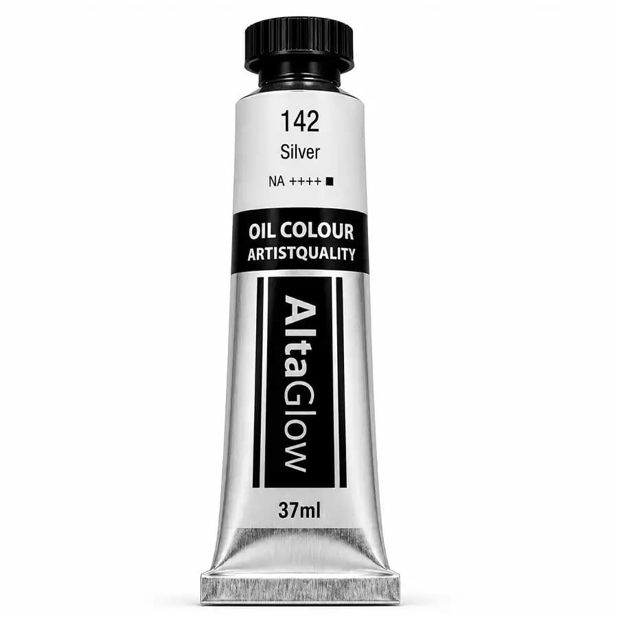 رنگ روغن آلتا گلو رنگ Silver کد 142 حجم 37 میلیلیتر
