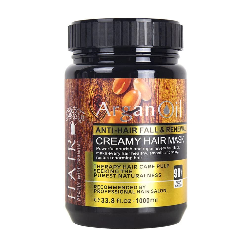 ماسک مو روغن آرگان 1000 میل Soft and nutritious ARGAN OIL CREAMY HAIR MASK