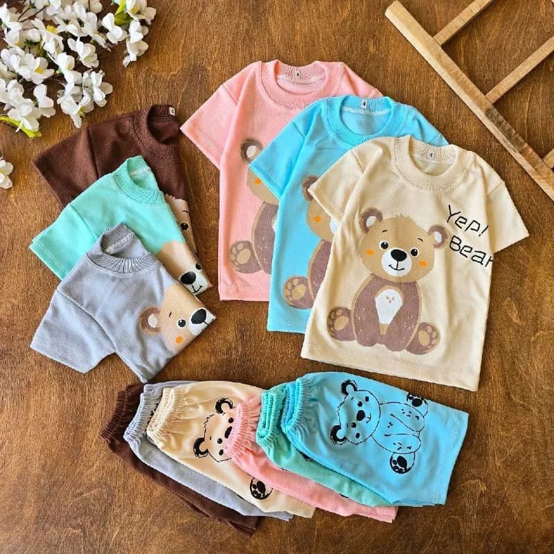 تیشرت شلوارک خرس Yep Bear (ایرداددار) کد ۴۶۶۱-1
