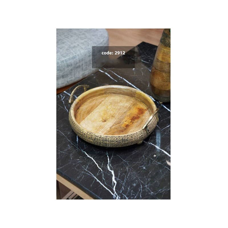 سینی گرد چوب و برنج 2912 — تصویر ۲
