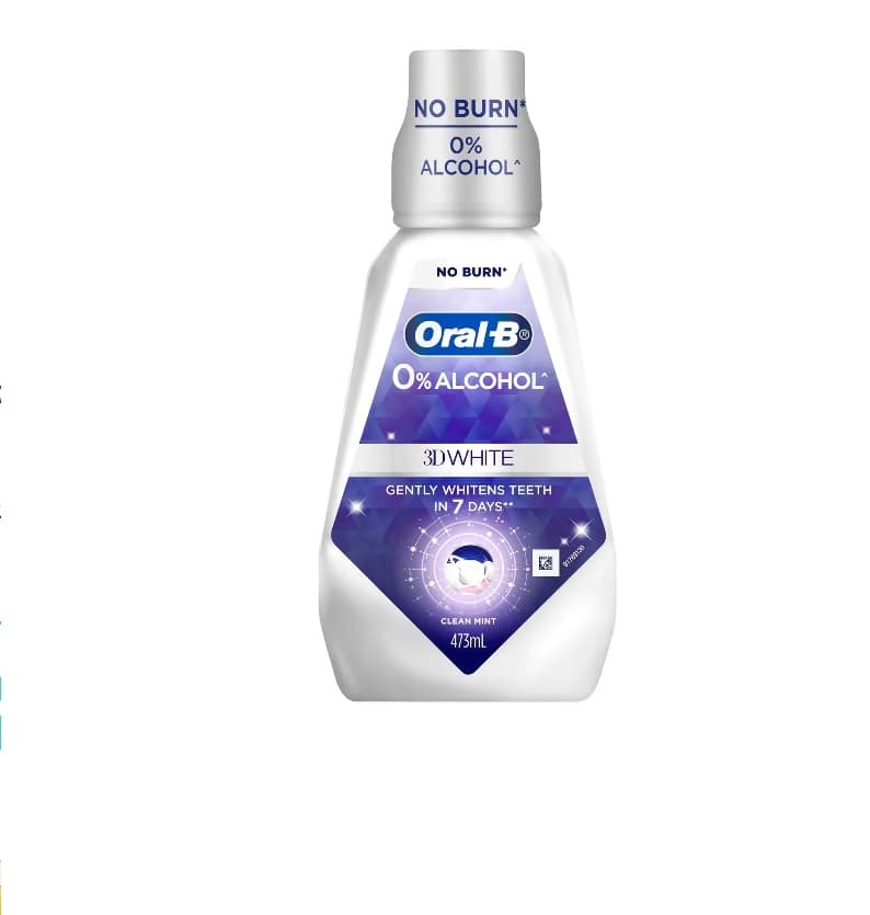 دهانشویه سفیدکننده اورال بی تری دی وایت Oral B 3D White حجم 473 میلی لیتر
