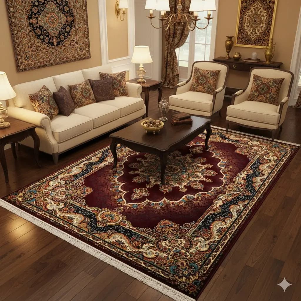 فرش کلکسیون کلاسیک کد R-۱۰۱، لاکی رنگ چهار متری — تصویر ۲