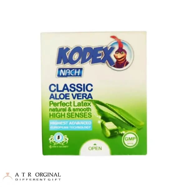 کاندوم کدکس مدل Classic Aloevera بسته 3 عددی — تصویر ۲