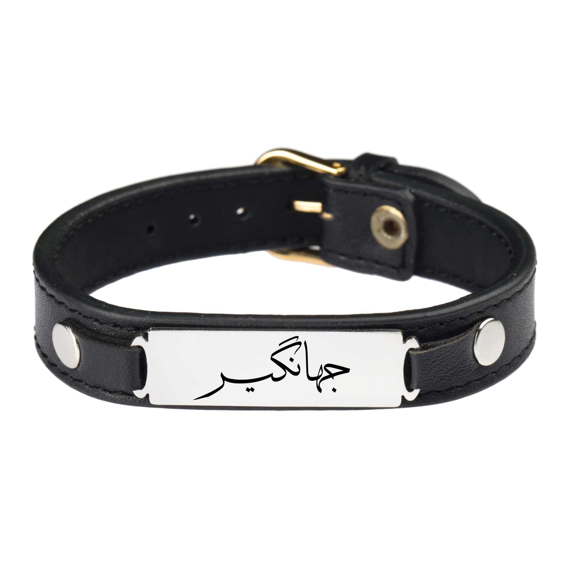 دستبند مردانه گیوی مدل چرم طبیعی اسم جهانگیر کد Fars01Ziro