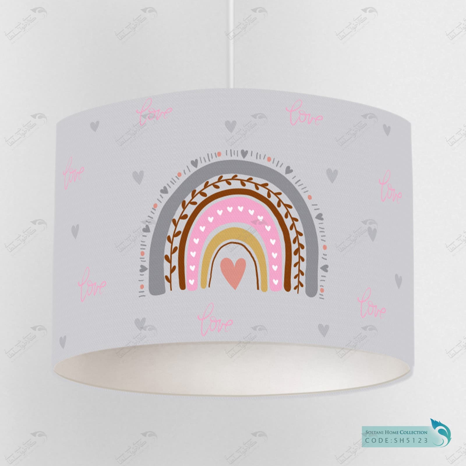 لوستر اتاق کودک دخترانه لوستر طرح رنگین کمان کد SH5123