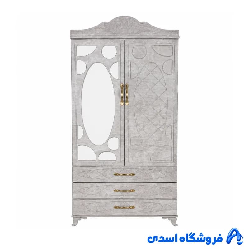 کمد دو درب آیینه دار کد 1830 — تصویر ۳