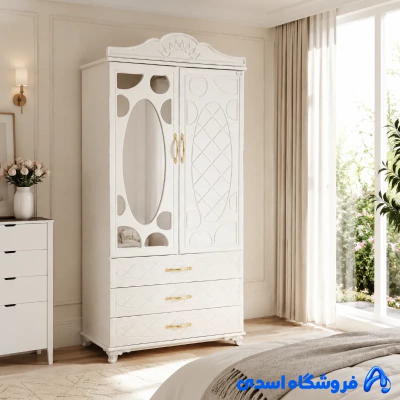 کمد دو درب آیینه دار کد 1830 — تصویر ۵