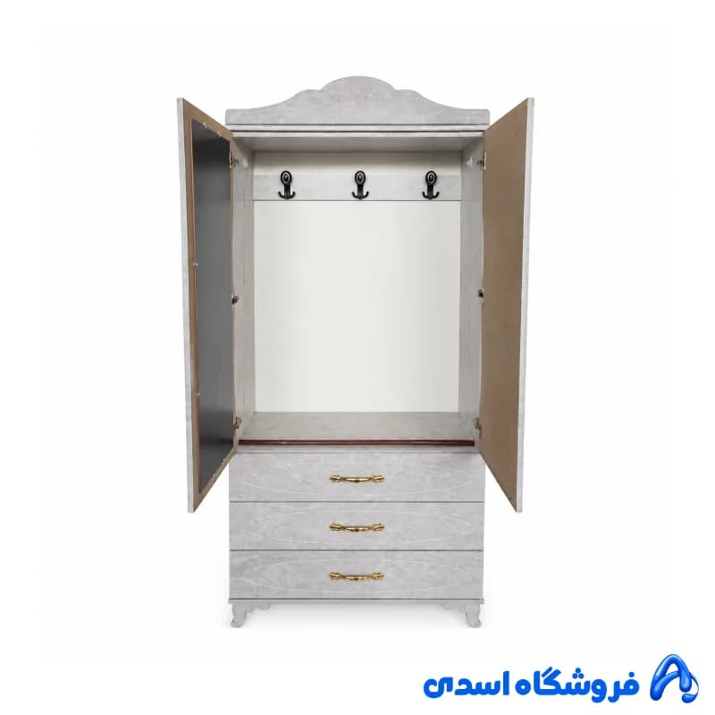 کمد دو درب آیینه دار کد 1830 — تصویر ۴