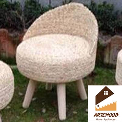 صندلی حصیری پایه دار