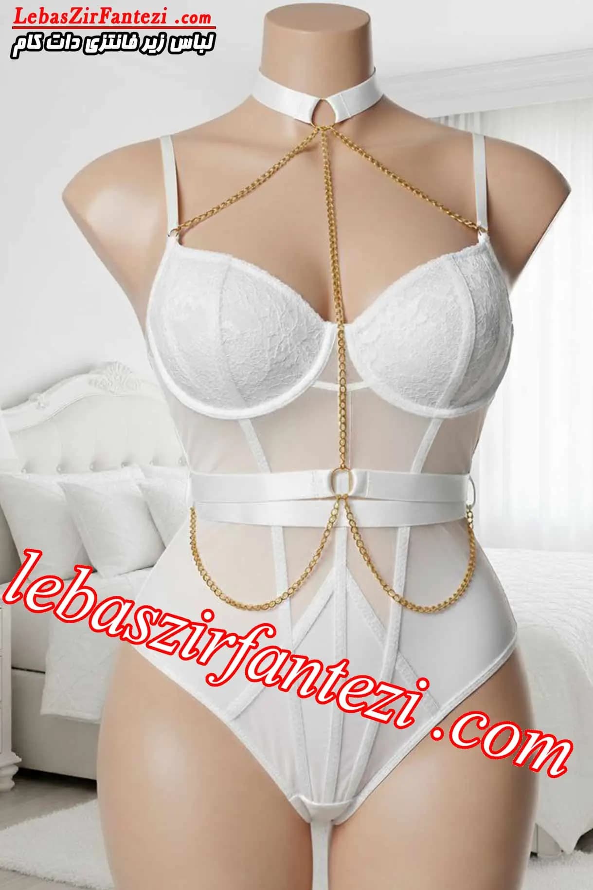 بادی کاپدار | بادی فنردار | لباس بادی سفید