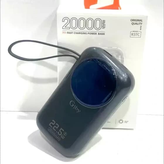 پاوربانک 22.5 وات گجبی مدل R37C ظرفیت 20000 میلیآمپرساعت