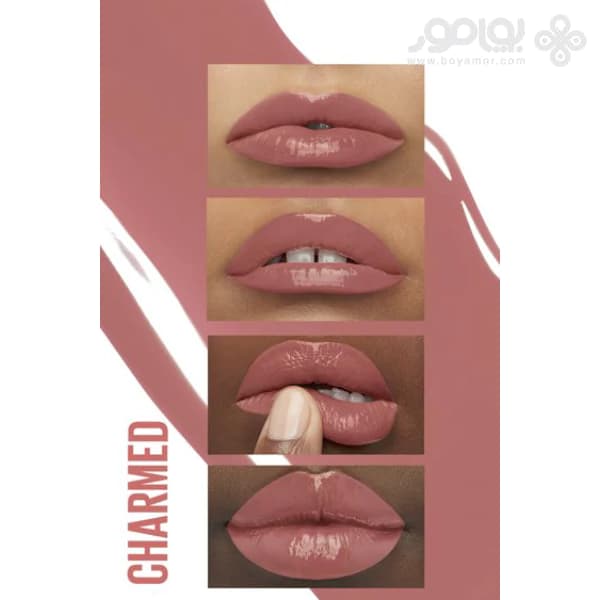 رژ لب مایع براق میبلین_سوپر استی مدل VINYL INK شماره 100 رنگ CHARMED — تصویر ۴