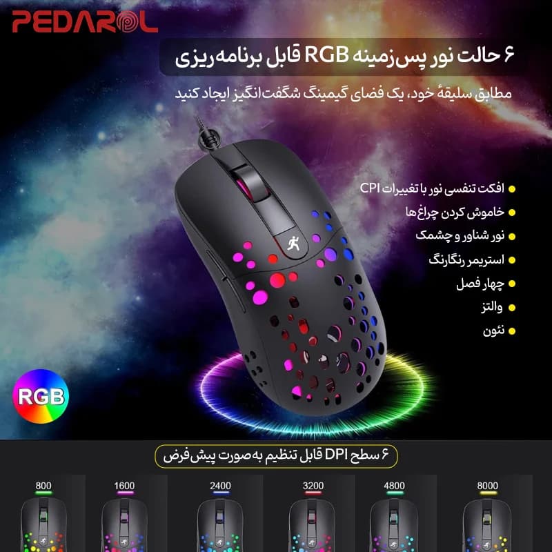 ماوس گیمینگ باسیم HXSJ مدل A904 — تصویر ۵