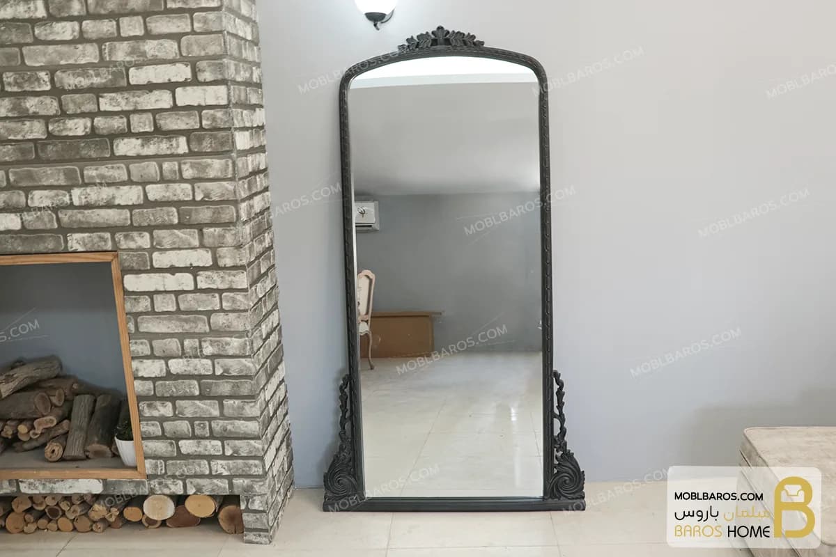 آینه قدی تمام منبت برلیان کد ۱