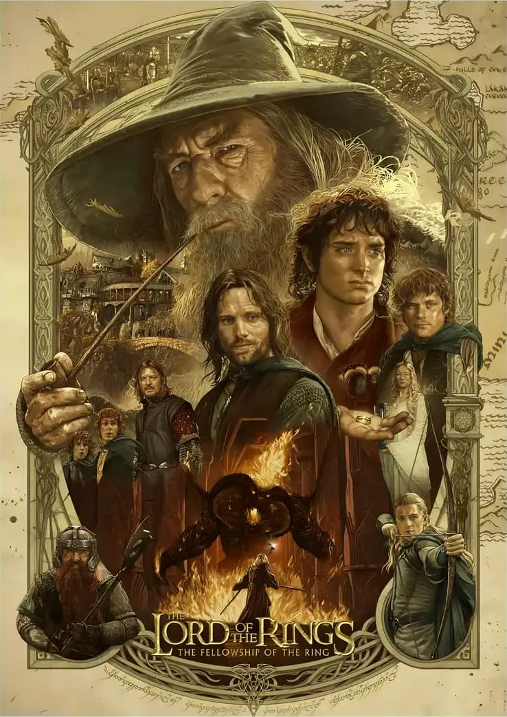 متال پوستر فیلم Lord Of The Rings کد N607