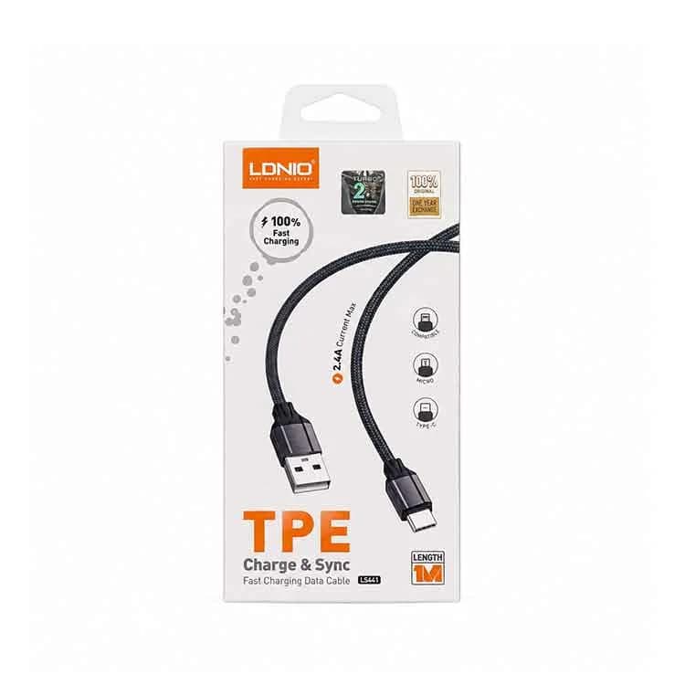 کابل USB به Lightning الدینیو LDNIO LS441 | کابل شارژ و انتقال داده 1 متری