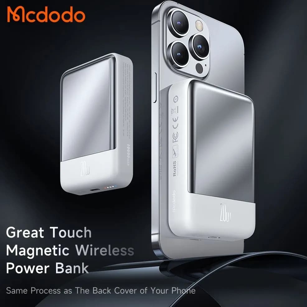 پاوربانک وایرلس 10000 مگنتی مک دودو Mcdodo MC-4261 توان 20 وات — تصویر ۹