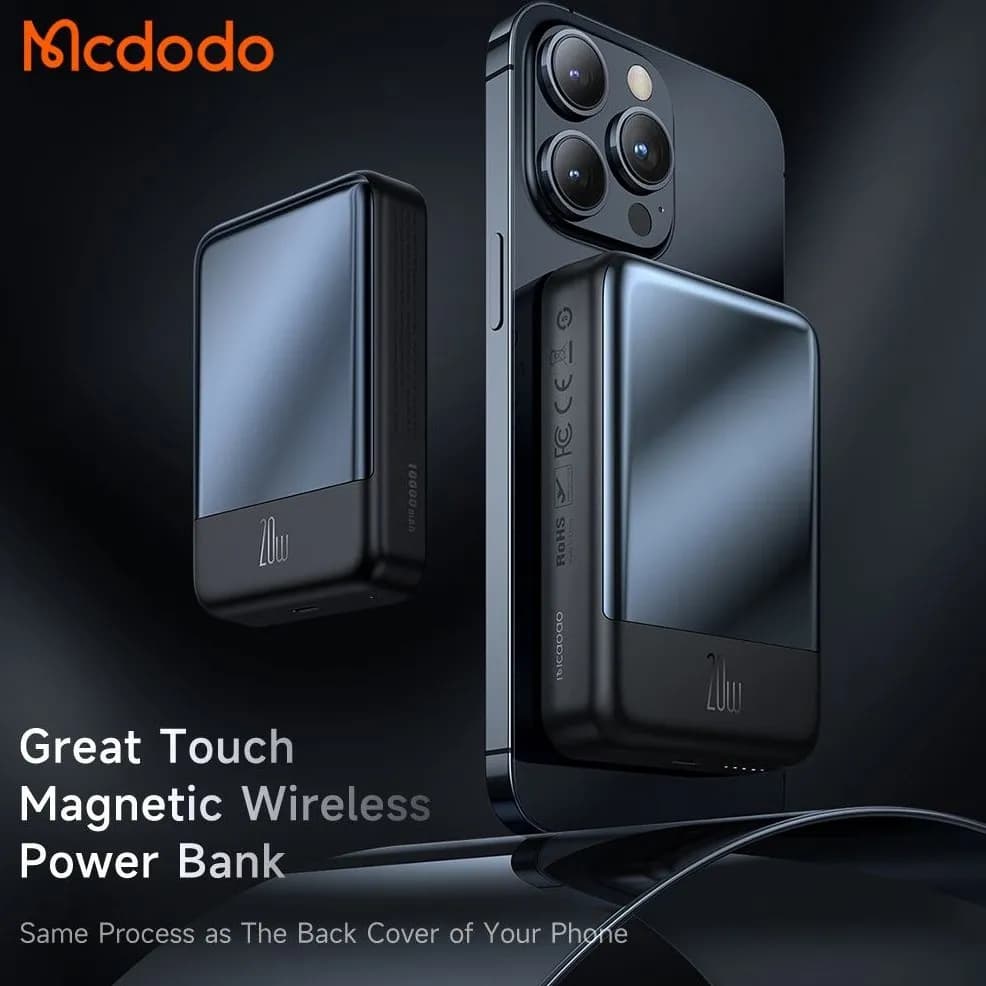 پاوربانک وایرلس 10000 مگنتی مک دودو Mcdodo MC-4261 توان 20 وات — تصویر ۸