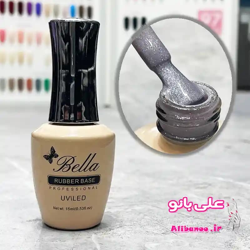رابر بیس ناخن بلا bellaکد ۰۱۱ دیسکو nude