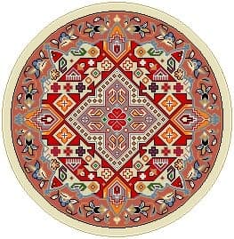 نقشه سنتی گلیم گرد s20-300