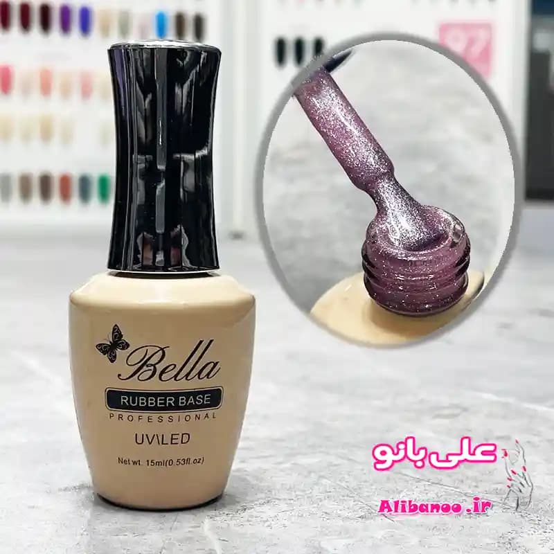 رابر بیس ناخن بلا bellaکد ۰۱۲ دیسکو nude