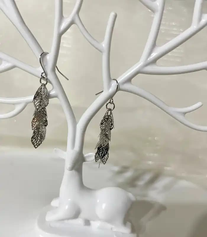 گوشواره برگ پاییزی بدلی