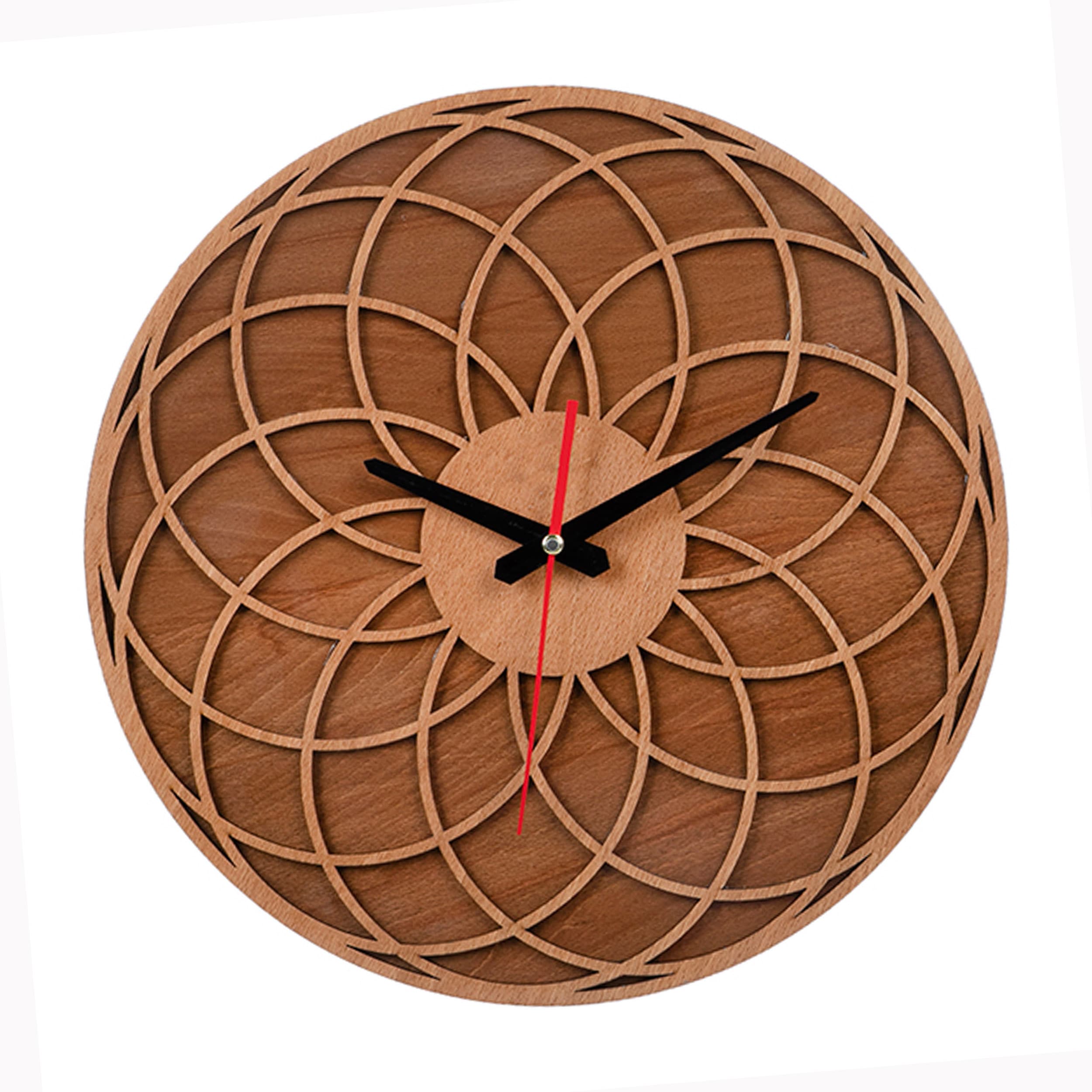 ساعت دیواری چوبی مدل کلاسیک کد CK 606-C – بسته 5 عددی
