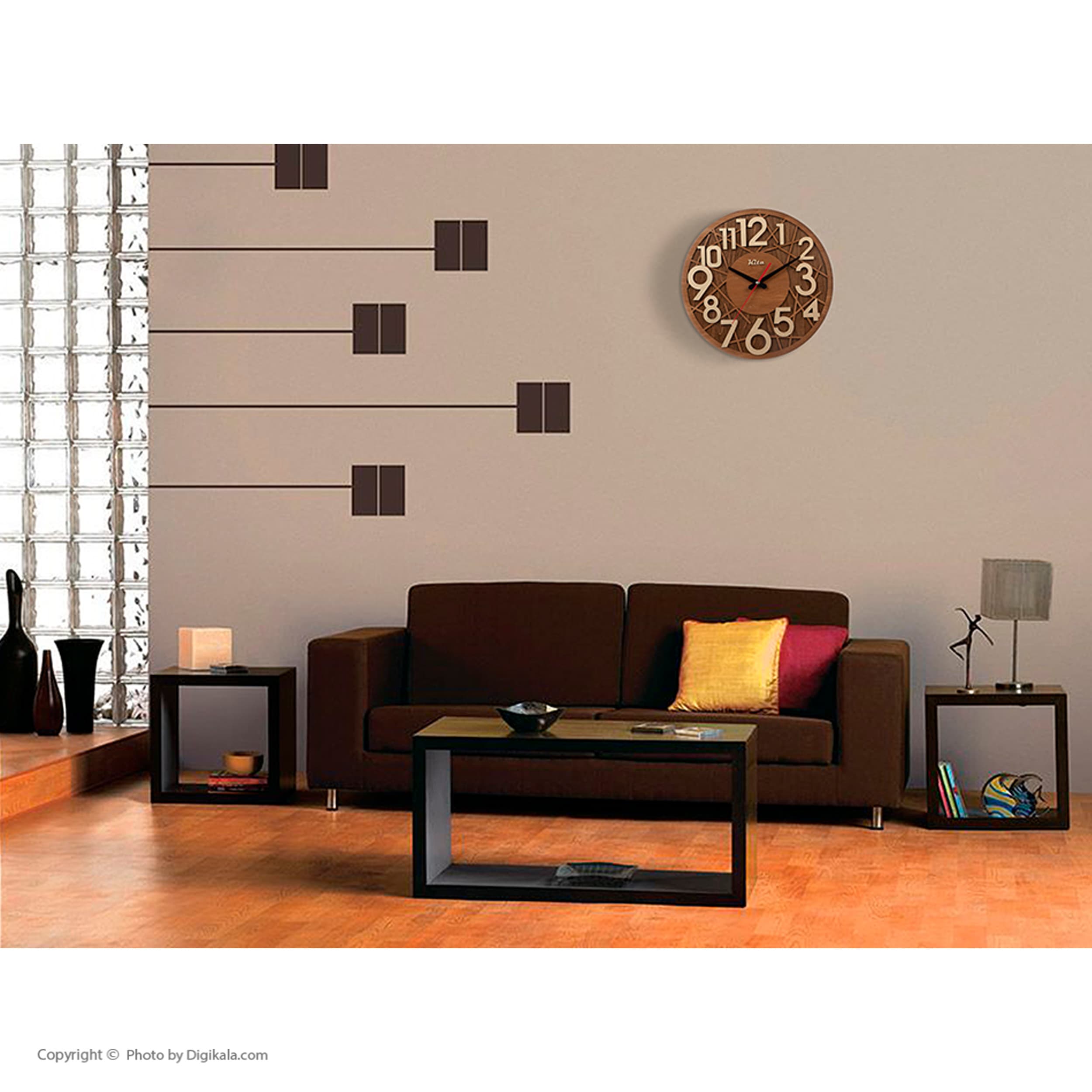 ساعت دیواری چوبی مدل کلاسیک کد CK 602-C – بسته 5 عددی — تصویر ۵