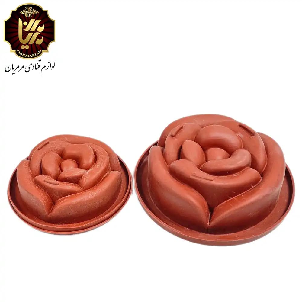 قالب سیلیکون دسری گل رز گالیکا در 2 سایز
