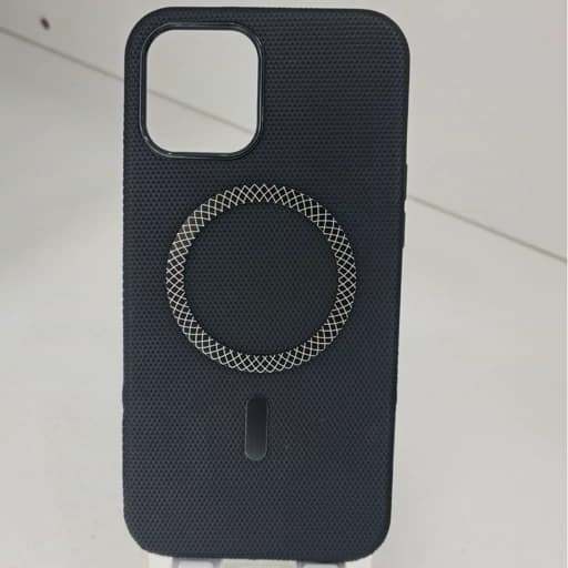 گارد گوشی آیفون12 پرو مکس طرح مگنتی روکش چرم iphon12promax رنگ مشکی
