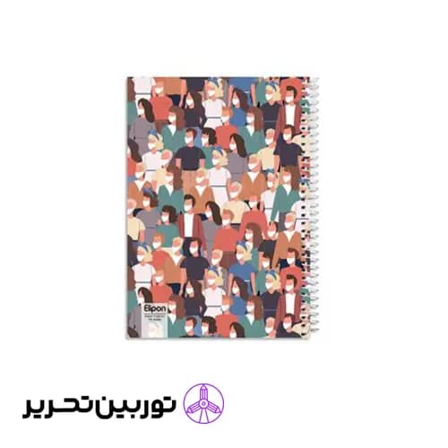 دفتر 100 برگ وزیری سیمی کلاسیک الیپون- طرح4