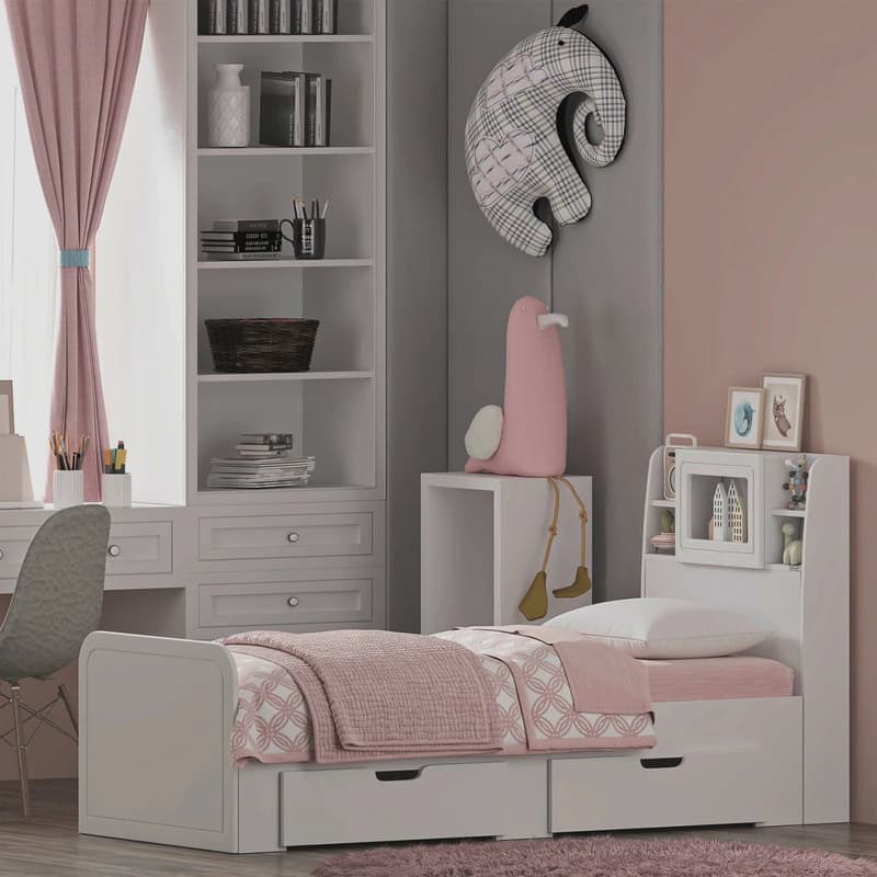 تخت خواب ملامینه یک نفره مدل FH980 سایز 80×180 سانتی متر — تصویر ۲