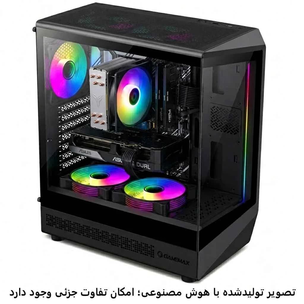 کیس گیمینگ نسل جدید اقتصادی i5 12400f- b760Plus- 16GB DDR5- SSD 1TB- RTX5050 8GB کد G029-1 — تصویر ۵