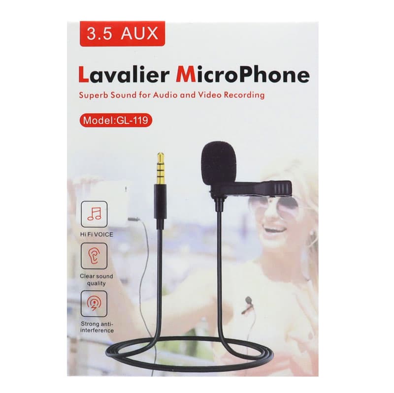 میکروفن یقه ای ۱.۵متری Lavalier
